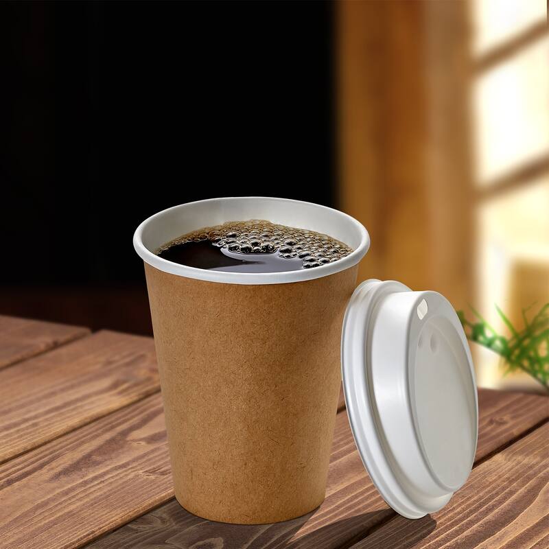 Disposable Coffee Cup Lids, 50 Count 80mm Plastic Lids