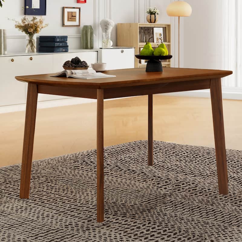 47" Modern Rectangular Wood Dining Table with Legs for 4