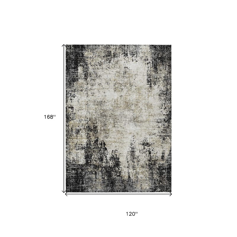 HomeRoots Abstract Transitional Rectangle Outdoor Rug