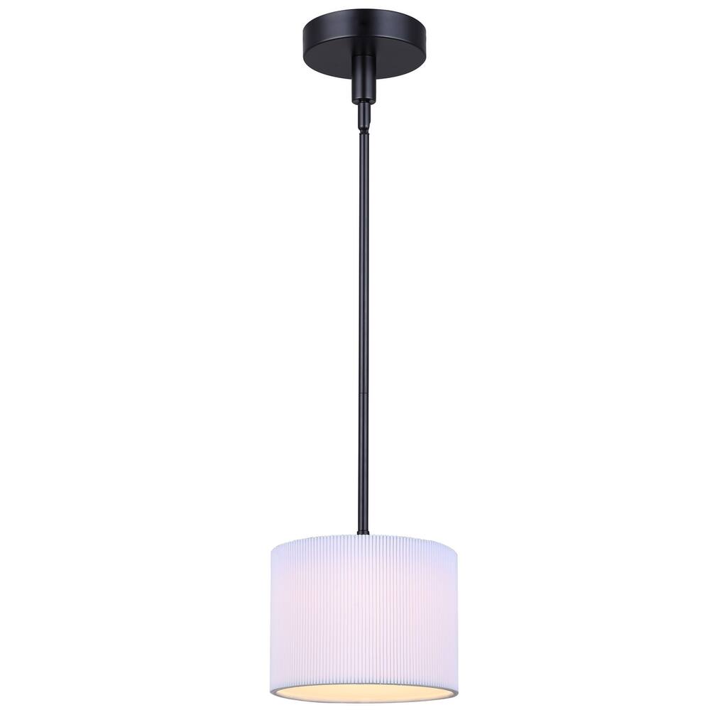 CARMYNN 1 Light Pendant, Black Finish