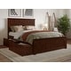 preview thumbnail 38 of 157, AFI Nantucket Platform Bed with Matching Footboard & Storage Drawers Walnut - Full