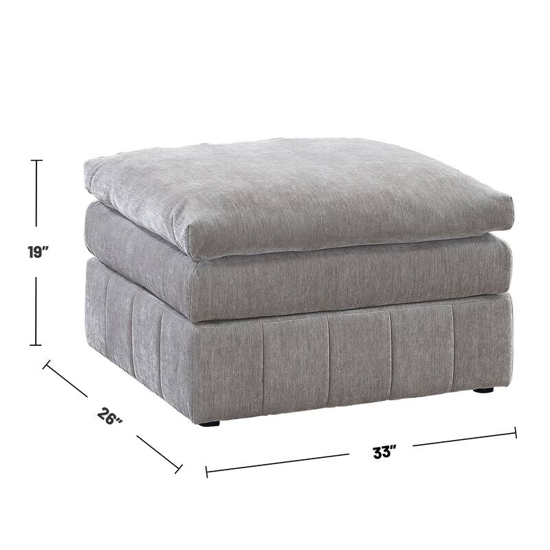Morgan Fabric Upholstered Ottoman