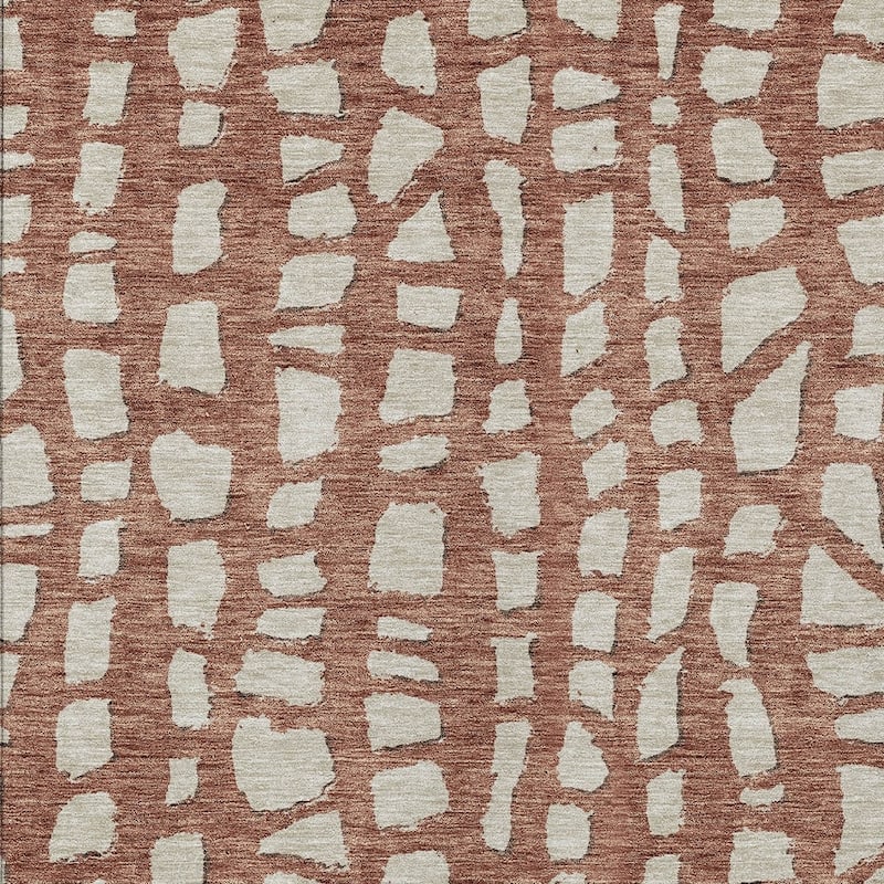 HomeRoots Abstract Transitional Rectangle Outdoor Rug