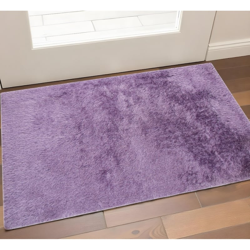 HomeRoots Solid Color Transitional Rectangle Area Rug - 36.00 in. x 24.00 in. x 2.95 in. - 36.00 in. x 24.00 in.  x 2.95 in.