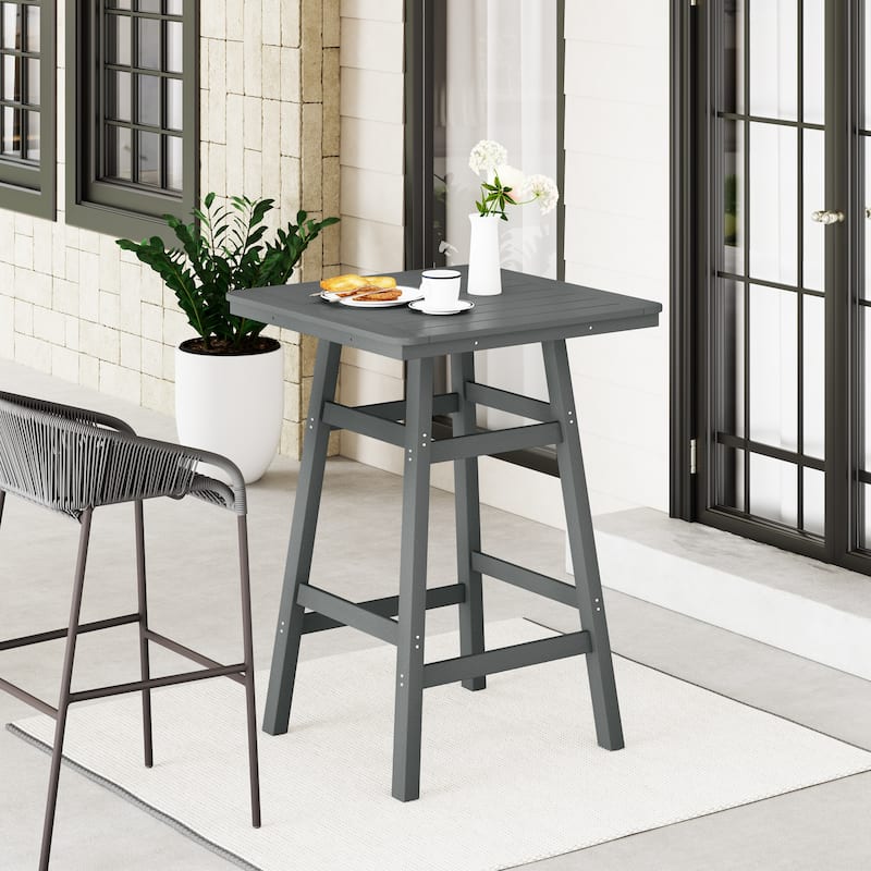 Laguna Hdpe All Weather Outdoor Patio 30" Square Bar Table