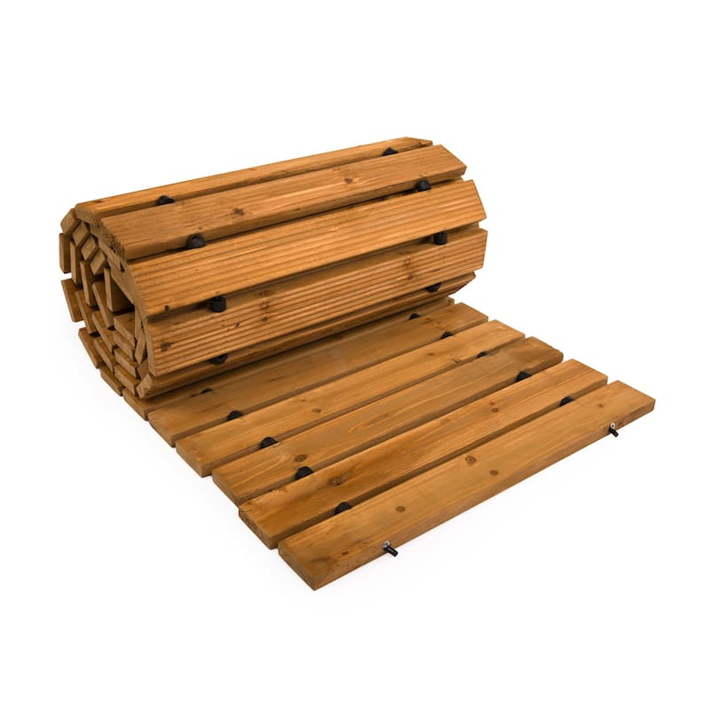 8' Portable Roll-Out Straight Hardwood Pathway
