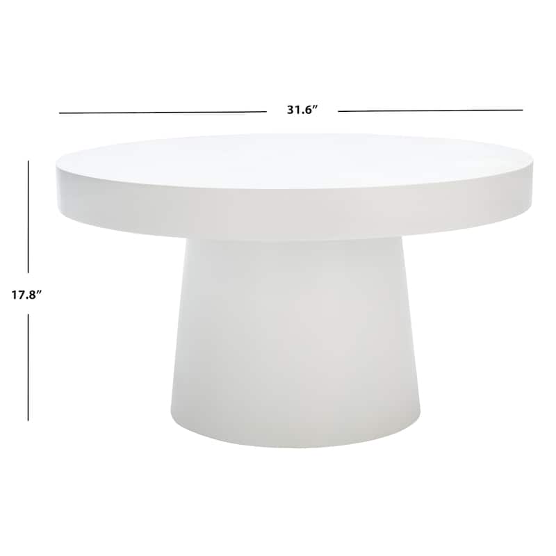 SAFAVIEH Jaria Paper Mache Round Coffee Table - 31.6" W x 31.6" L x 17.8" H