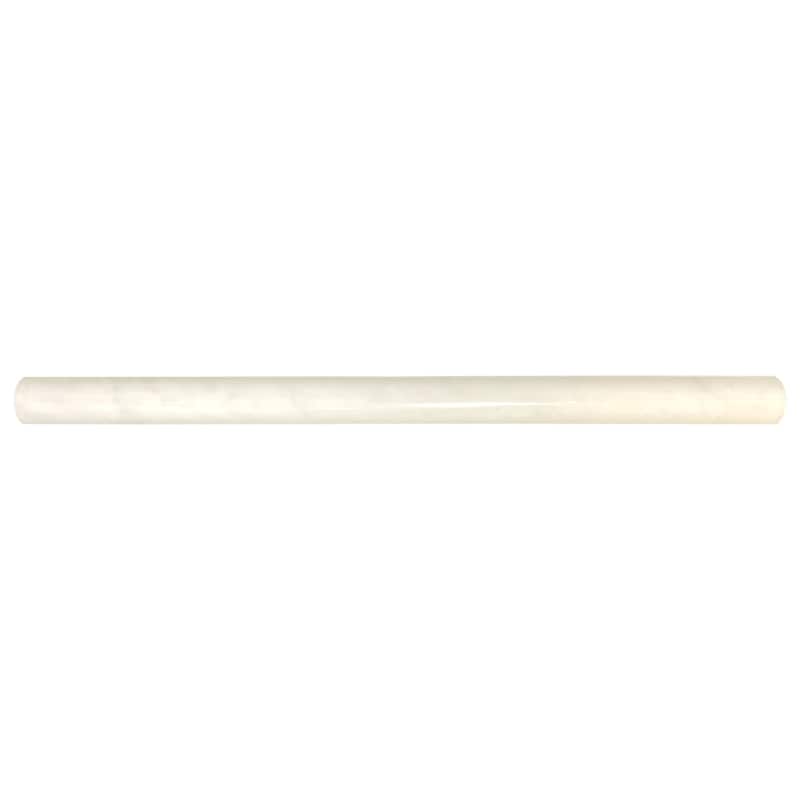 Carrara Marble 1" x 12" Polished Pencil Line - Box of 3 pieces - White