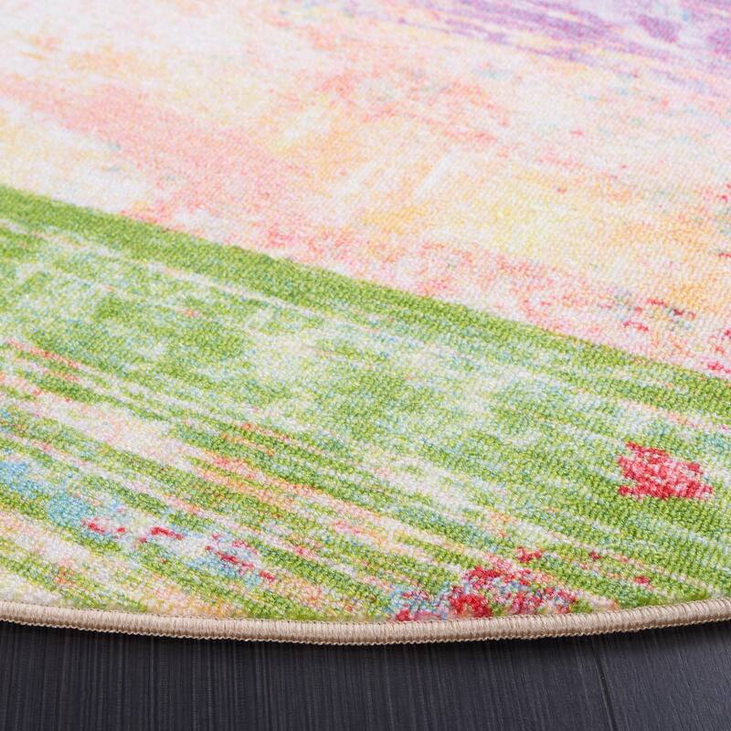 SAFAVIEH Paint Brush Machine Washable Slip Resistant Boushra Rug