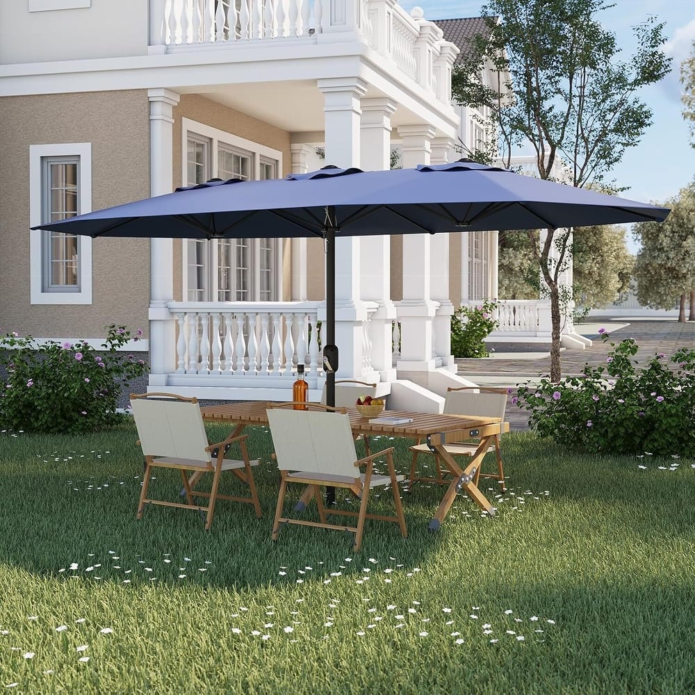 13FT Double-Sided Patio Umbrella for Deck, Pool, Garden, Backyard