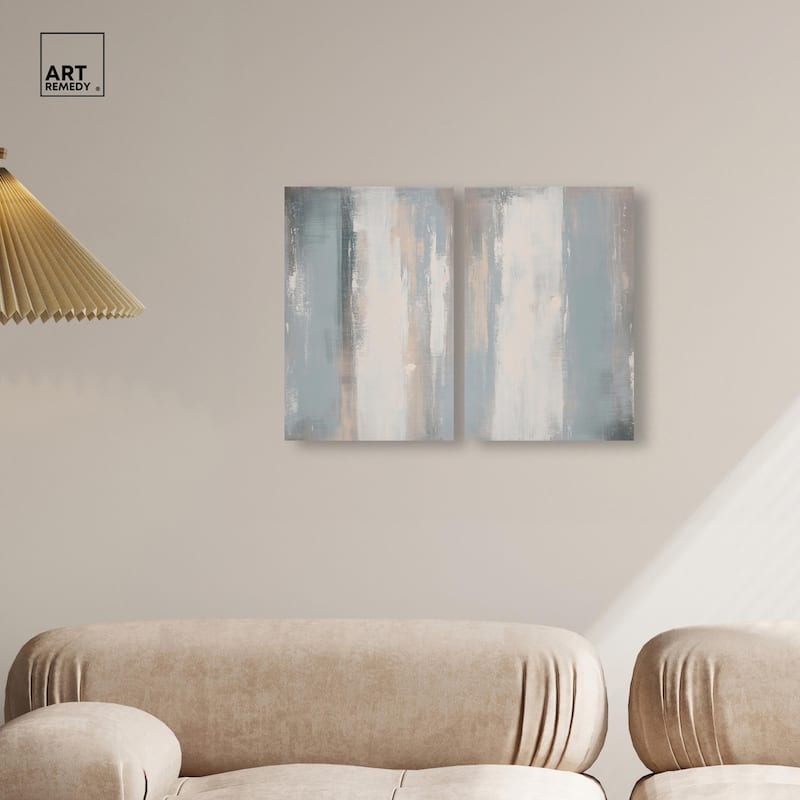 Neutral Ground Canvas Set of 2 by Art Remedy, Gallery Wrapped