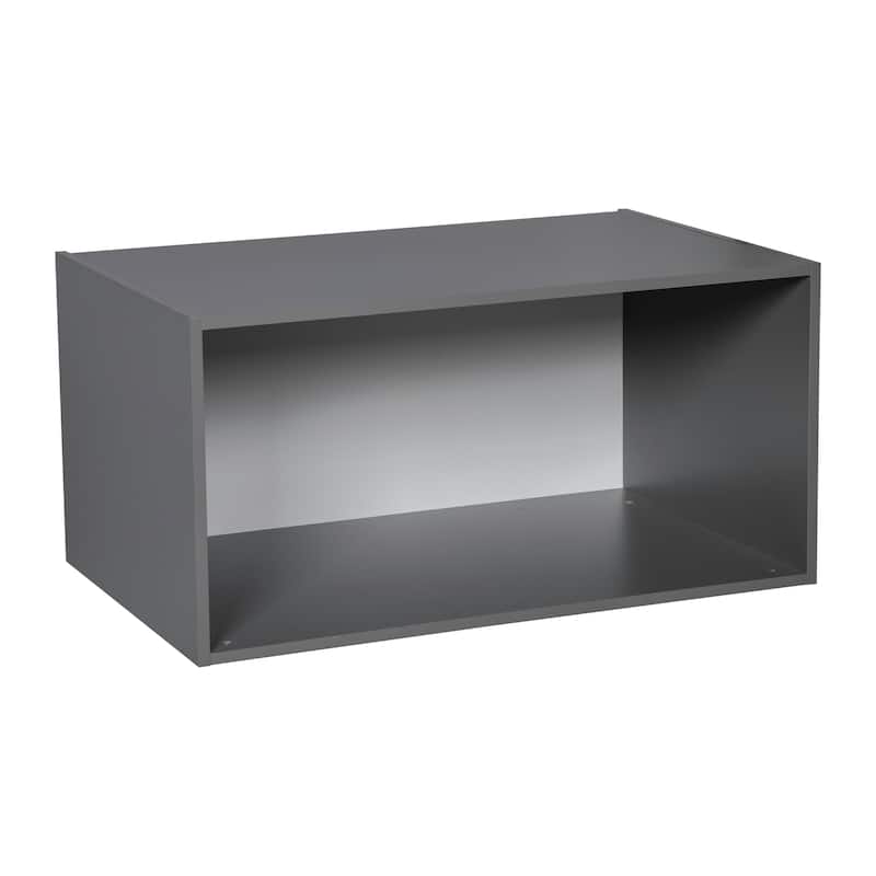 24" x 15" Wall Cabinet-Double Door-Grey - 24 x 15 x 12 - Clear