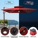 preview thumbnail 5 of 10, 9 x 11 FT Outdoor LED Lighted Double Top Patio Cantilever Umbrella with Base