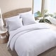 preview thumbnail 3 of 9, Tommy Bahama Basketweave Solid White Cotton Duvet Cover Set