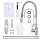 preview thumbnail 75 of 87, WOWOW Single Handle Gooseneck Pull Down Sprayer Kitchen Faucet