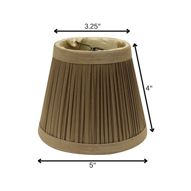 Pencil Pleat Chandelier Lampshade with Flame Clip, Ash (Set of 6)