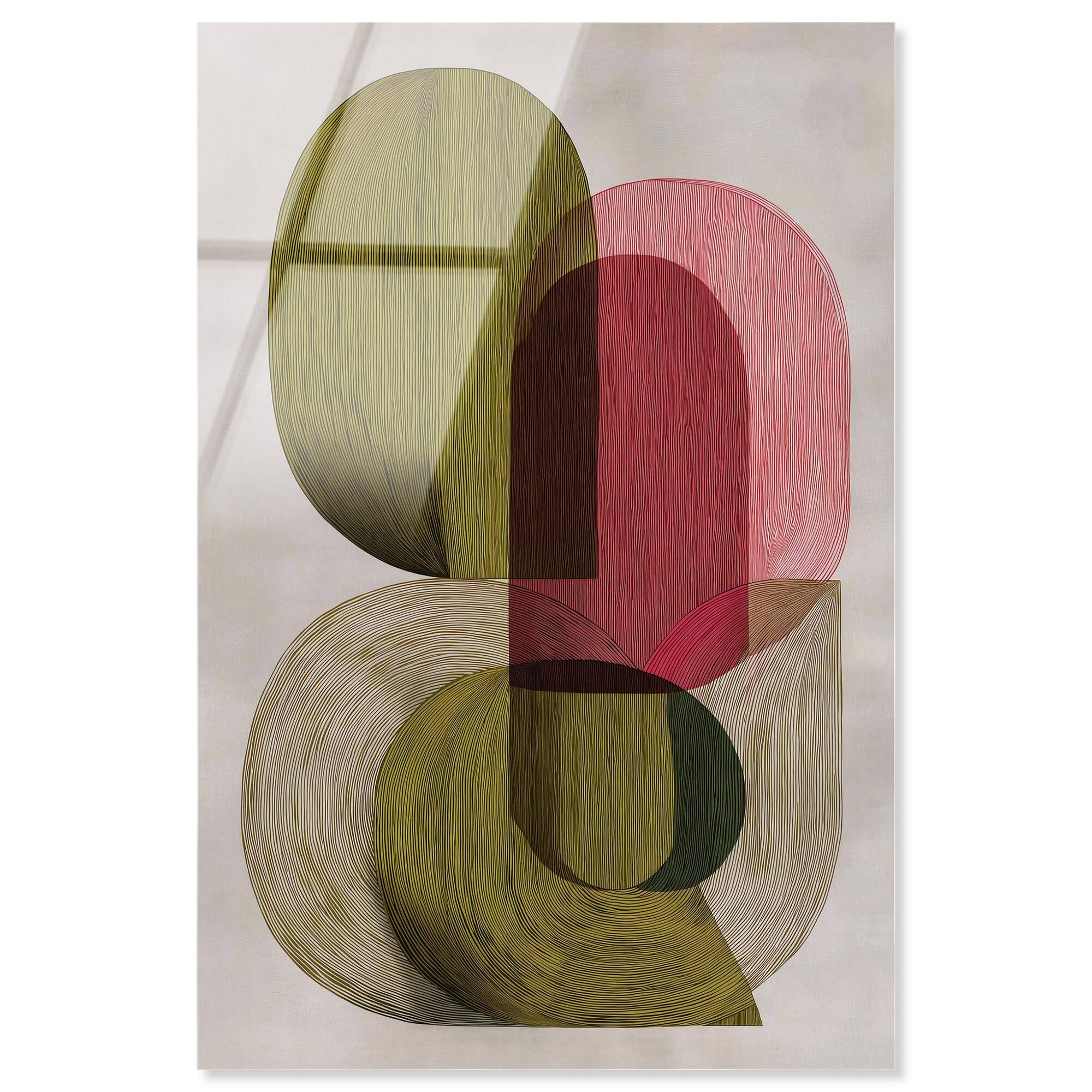 Overlapping Forms I Living Room Decor Acrylic Print by Art Remedy