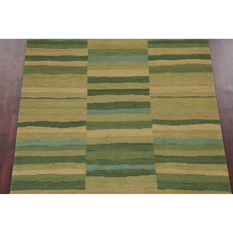 Vegetable Dye Nepalese Oriental Wool Area Rug Handmade Bedroom Carpet - 5'0" x 7'11"