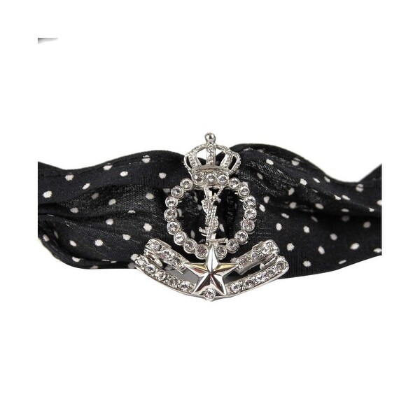 black silk choker necklace