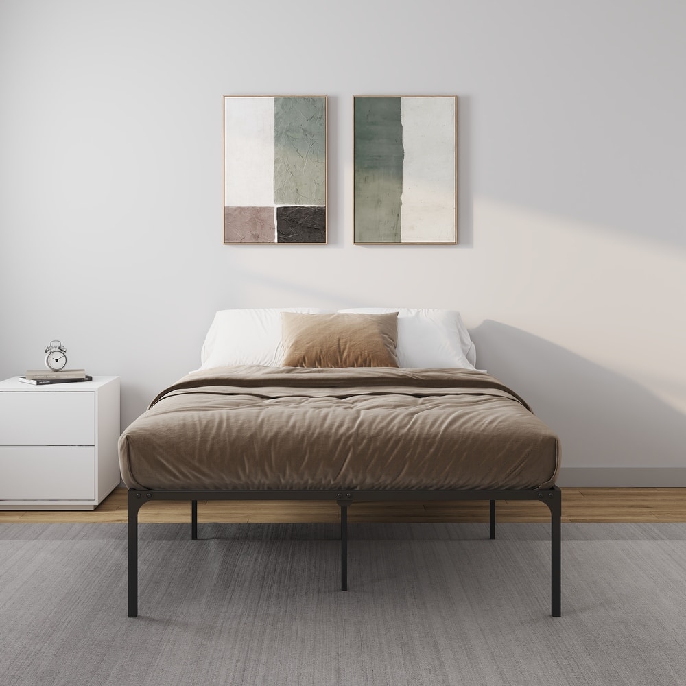 NapQueen ZETA 16 Inch Height Metal Platform Bed Frame