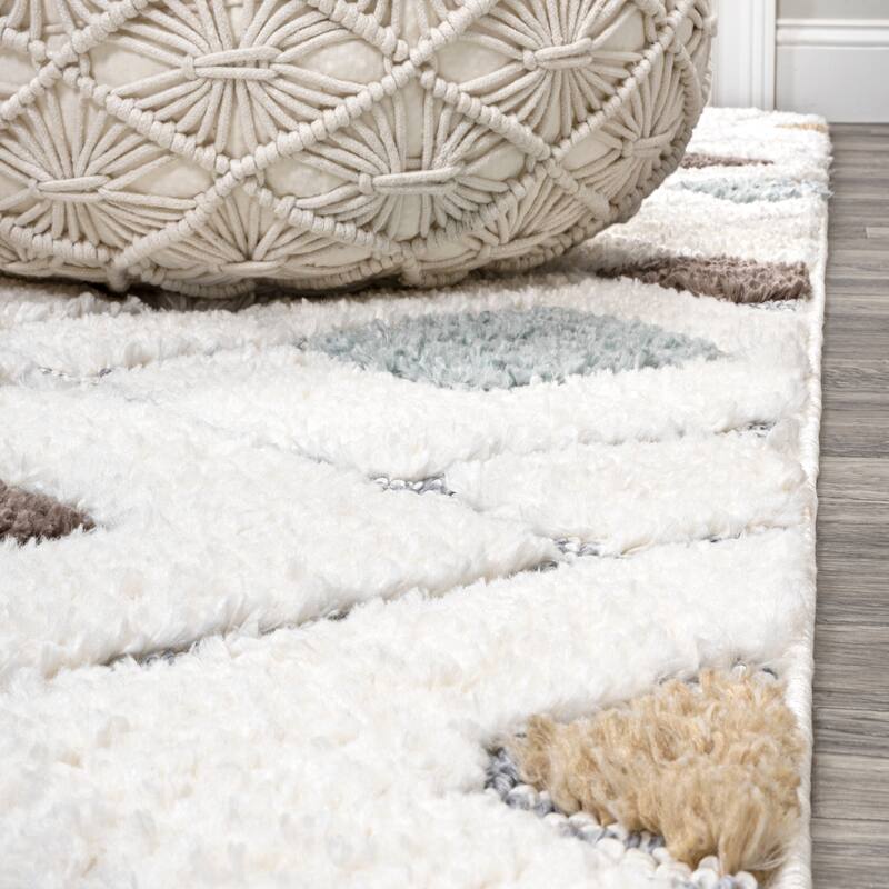 JONATHAN Y Monique Tropical Leaves Area Rug