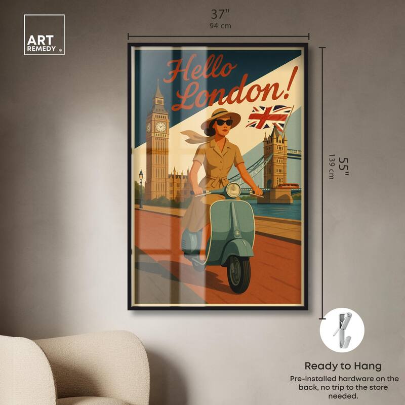 Scooter English Travel Shadowbox by Art Remedy