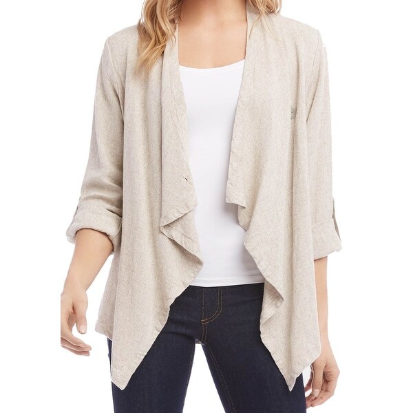 beige waterfall cardigan