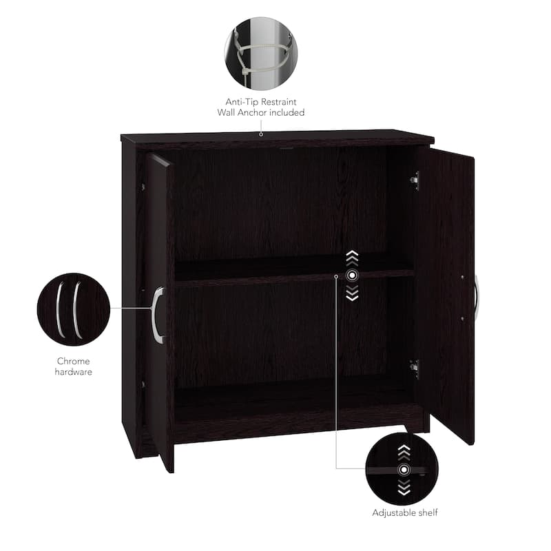 Bush Furniture Cabot Small Storage Cabinet with Doors