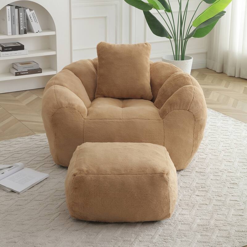 Oversized Bean Bag Chair With footstools for Adults and Kids