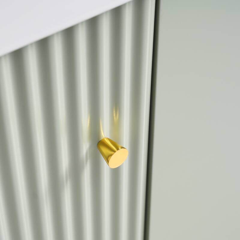 21.6 inch Floating Bathroom Vanity with Ceramic Basin - Perfect for Small Bathrooms, Right side storage