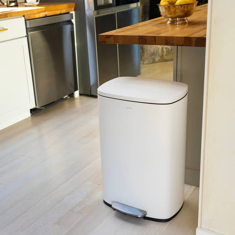 happimess 13-Gallon Trash Can with Soft-Close Lid and FREE Mini Trash Can