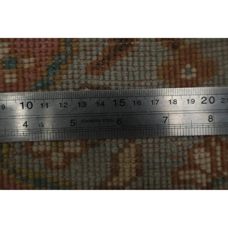 Hand Knotted Oriental 100% Wool Carpet Traditional Floral Navy Blue & Blues Ziegler Area Rug - 4' 0'' X 2' 0''