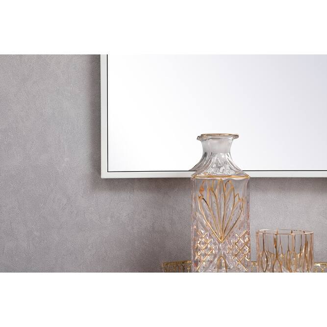Elegant Lighting Eternity 18" x 36" Rectangular Beveled Metal Framed