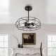 preview thumbnail 18 of 16, GetLedel 15-inch Farmhouse 3-Light Caged Semi Flush Mount Ceiling Light