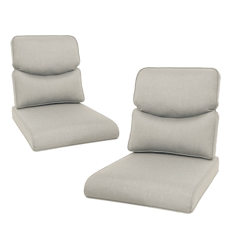 Outdoor Deep Seat Cushion Set For Garden Chair 25 x 22 Inch Cushions