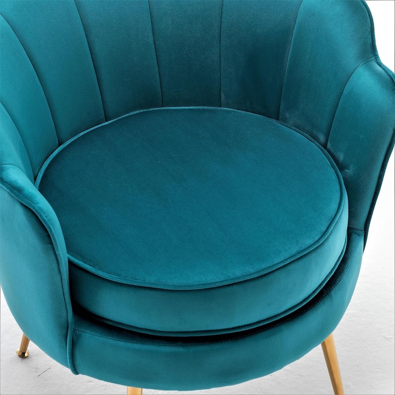 Cavett 28.3" Wide Velvet Accent Chair with Metal Legs