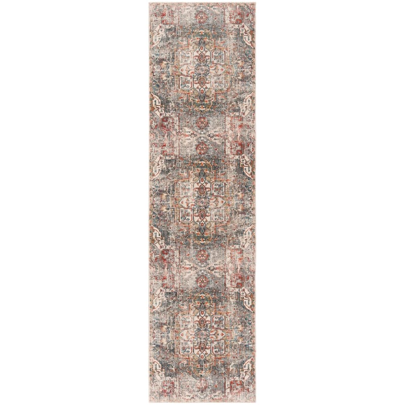 SAFAVIEH Vintage Persian Serap Oriental Distressed Rug - 2'2" x 8' Runner - Charcoal/Olive