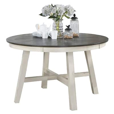 Round Dining Table with X-Cross Base