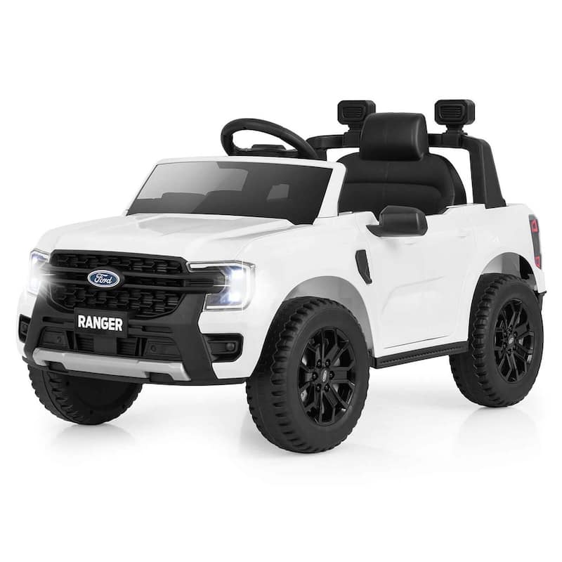 12V Ride On Car Battery Powered Ride On Toy with Remote Control - White