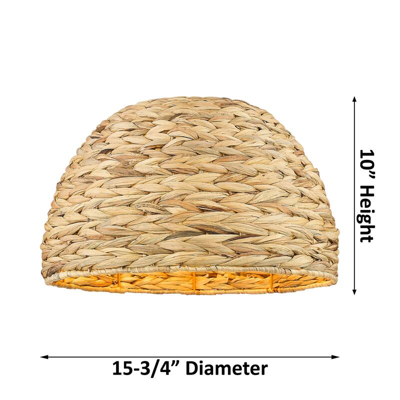 Innovations Lighting Woven Rattan - 1 Light 16" Stem Hung Pendant