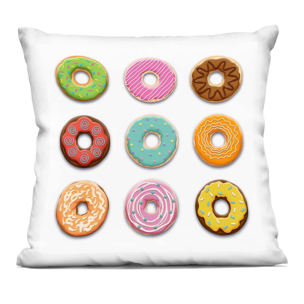 Stupell Delicious Various Donuts Decorative Printed Throw Pillow Design by Marcus Prime