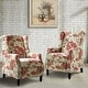 preview thumbnail 11 of 88, Damaris Comfy Recliner for Bedroom Set of 2 with wingback by HULALA HOME RED