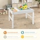 preview thumbnail 6 of 8, 3 in 1 Wooden Kids Table with Storage and Double-Sided Tabletop-White - 31.5” x 23.5” x 23”