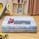 preview thumbnail 4 of 30, Grondin Kids Modular Loveseat with Ottoman, Convertible Sofa Bed with Sherpa Upholstered and Density Sponge Padding