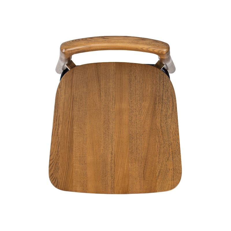 Modern Minimalist Low Back Wood Counter Stool