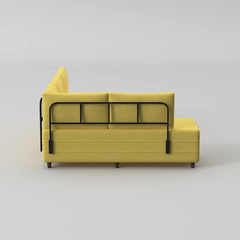 Sagopa Modern Metal Frame with Foam Seat Sectional Sofa