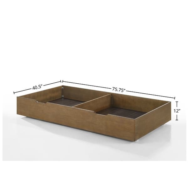 Highland 76" Wide Farmhouse Trundle, Sand Dune Brown