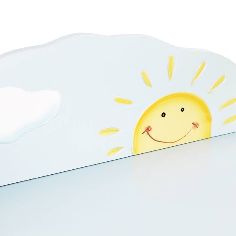 Fantasy Fields Sunny Safari Kids 3-Tier Bookshelf with Storage Drawer, Animal-Themed Wooden Bookcase for Toddlers and Children