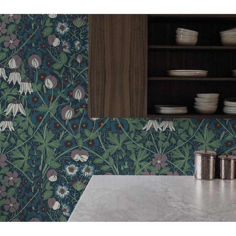 NextWall Tulip Garden Peel and Stick Wallpaper
