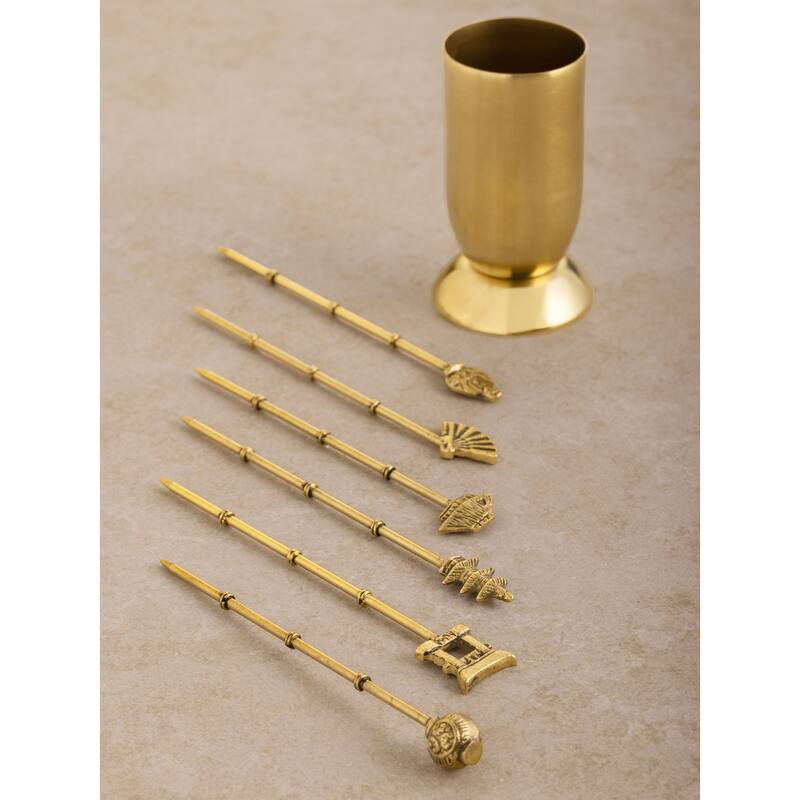 Magnolia Cocktail Picks - Set of 6